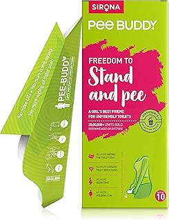 PeeBuddy 10 Funnels Portable Female Urination Device | Recyclable Disposable Urinal Funnel | Travel, Camping, Hiking and O…