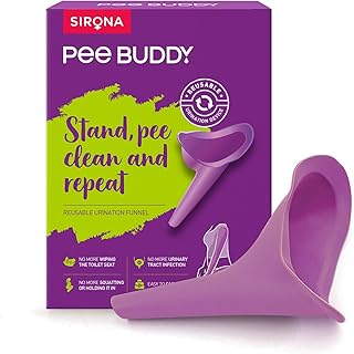 PeeBuddy Female Urination Device Lightweight Silicone Funnel for Women, Medical Grade Hydrophobic Anti-Bacterial Silicone …