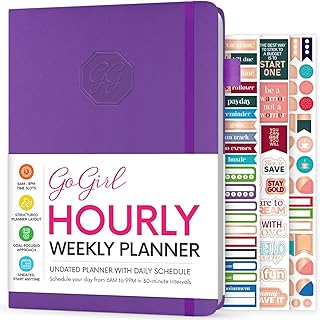 GoGirl Weekly Schedule Planner – Hourly Work & Life Planner with Time Slots – Vertical Agenda Organizer for Daily Producti…